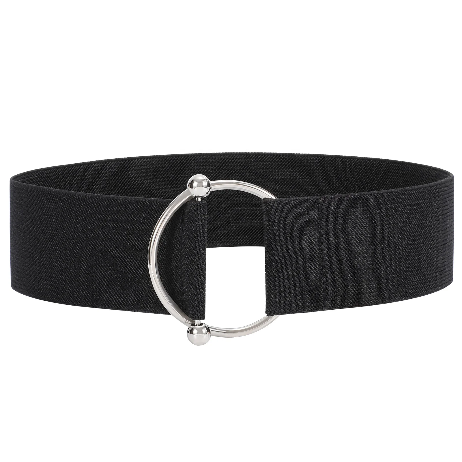 womens black fabric belt