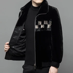 Wholesale Price Casual Faux Fur Jacket Long Sleeves Zipper Breathable Artificial Mink Fur Coat