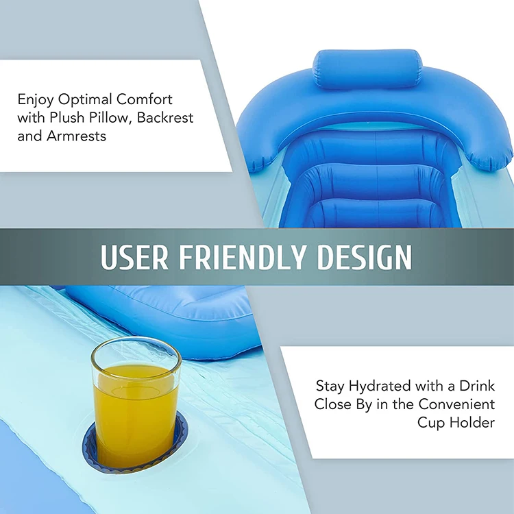 Портативная свободно стоящая надувная ванна с электрическим воздушным насосом для взрослых