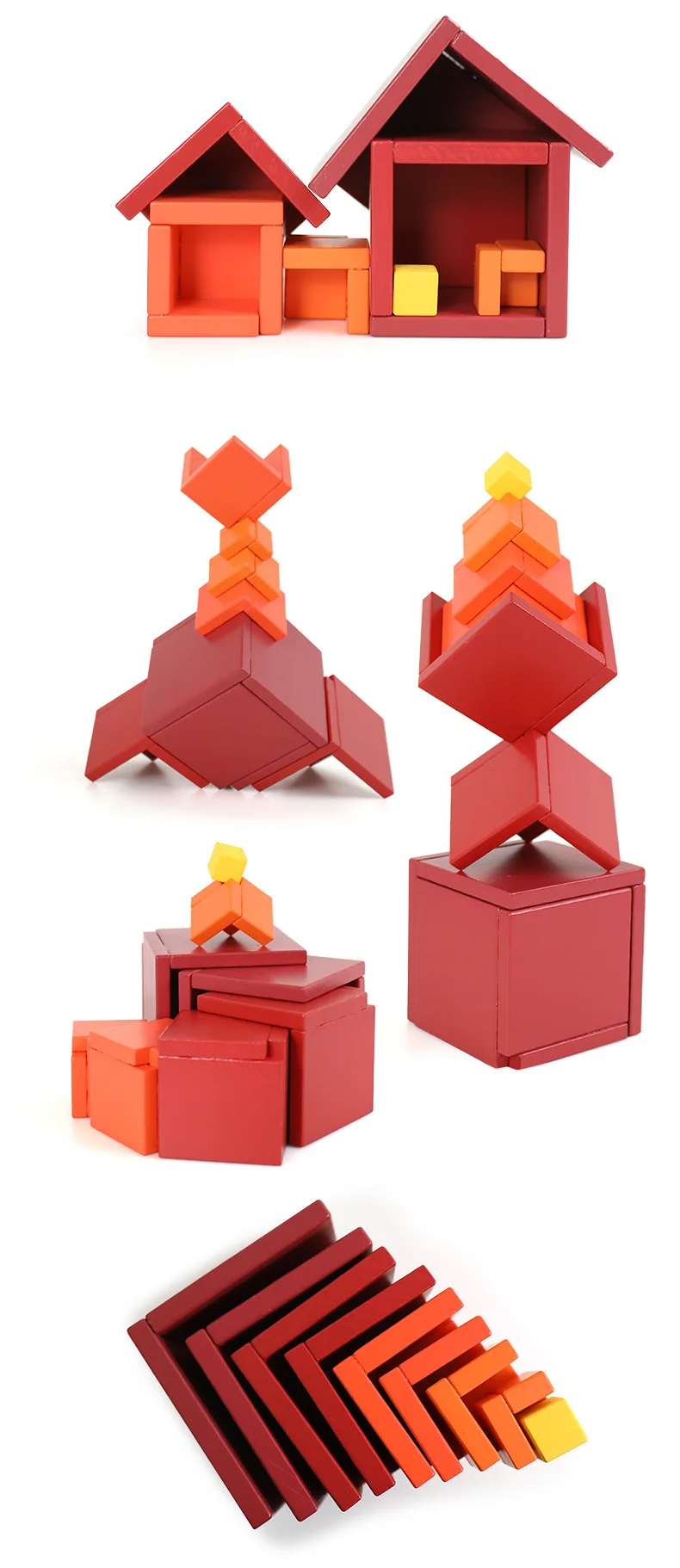ODM Children'S Early Education Assembled Wooden Block Puzzle Toys