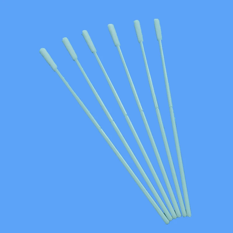 Laboratory swab sample taking surgical nasal or throat swab 100mm breakpoint stick production