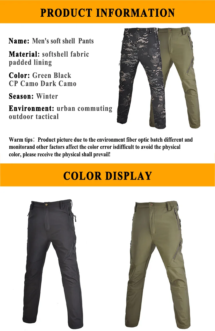 Tactical Soft Shell Winter Assault Pants