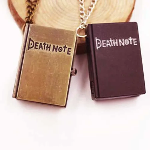 Death Note Book Quartz Pocket Watch - Antique Anime Chain