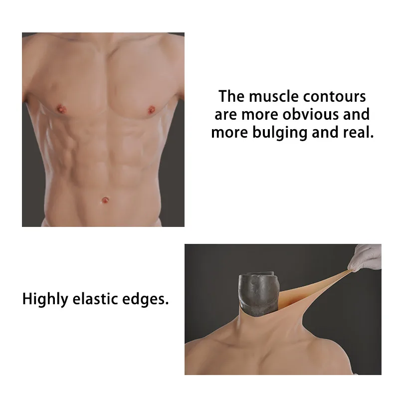 Eta Cosplay Artificial Simulation Men Body Shaper - Muscle Suit Silicone