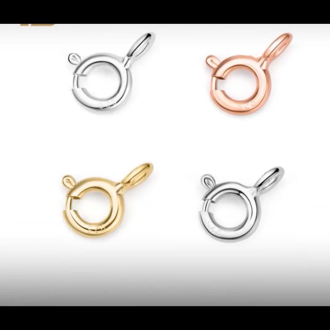 6mm High Quality Lobster Clasp 925 Sterling Silver Spring Ring Clasp