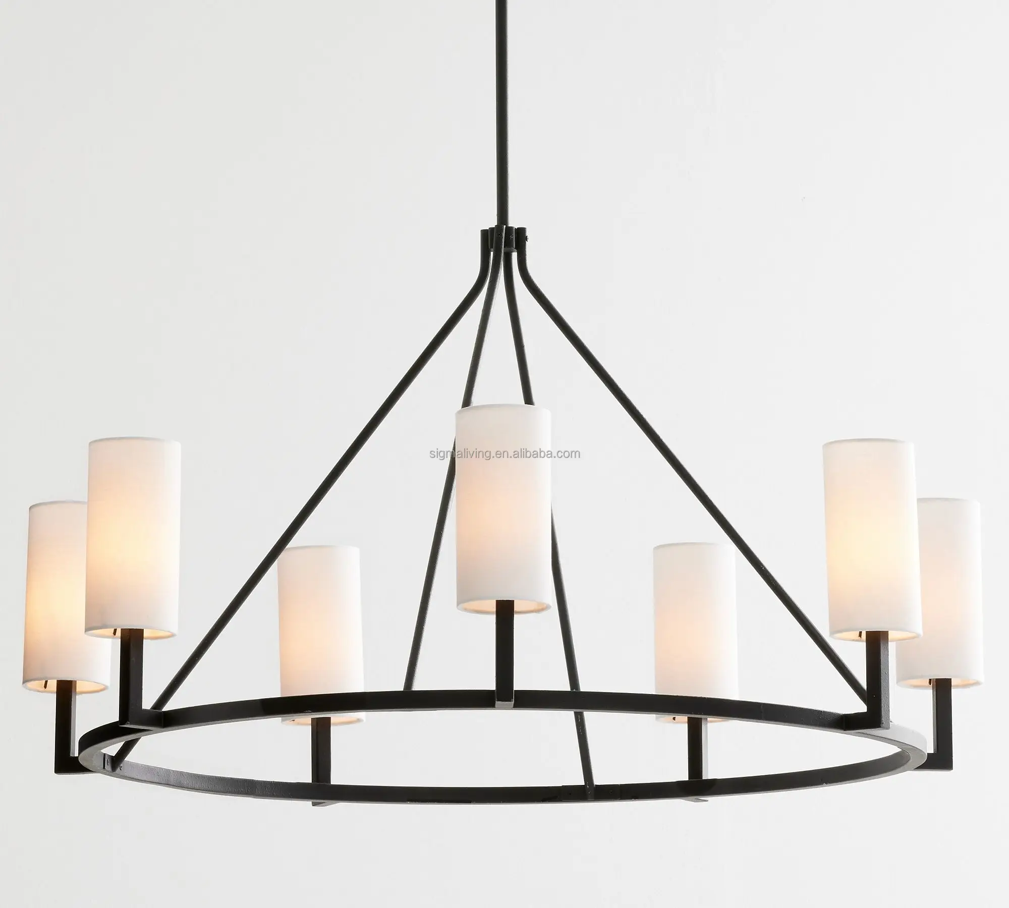 light luxury crystal metal round chandelier