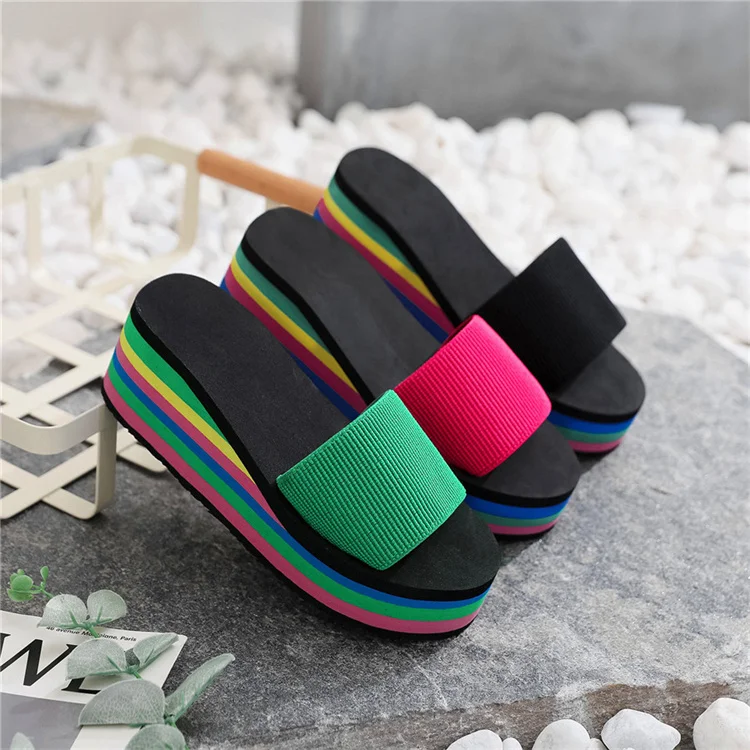 Elegant Slip on Square Round Toe Platform Mules with High Heel Chunky Mule Platform Sandals for Women