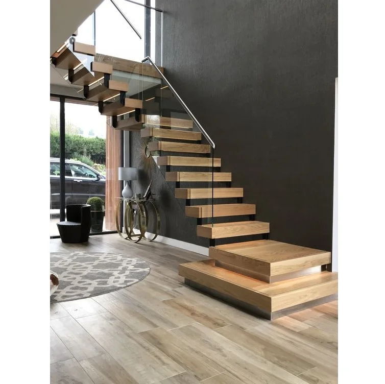 L Shape Zig Zag Steel Stringers Stairs