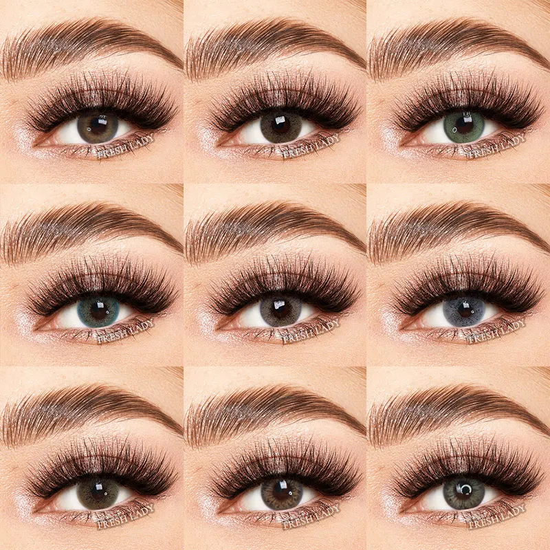 Hot Selling Natural Color Cosmetic Lenses Yearly Colored Eye Contacts Color Contact Lens