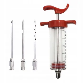 hot 30ml Plastic Meat Marinade Injector Syringe with Stainless Steel Needle