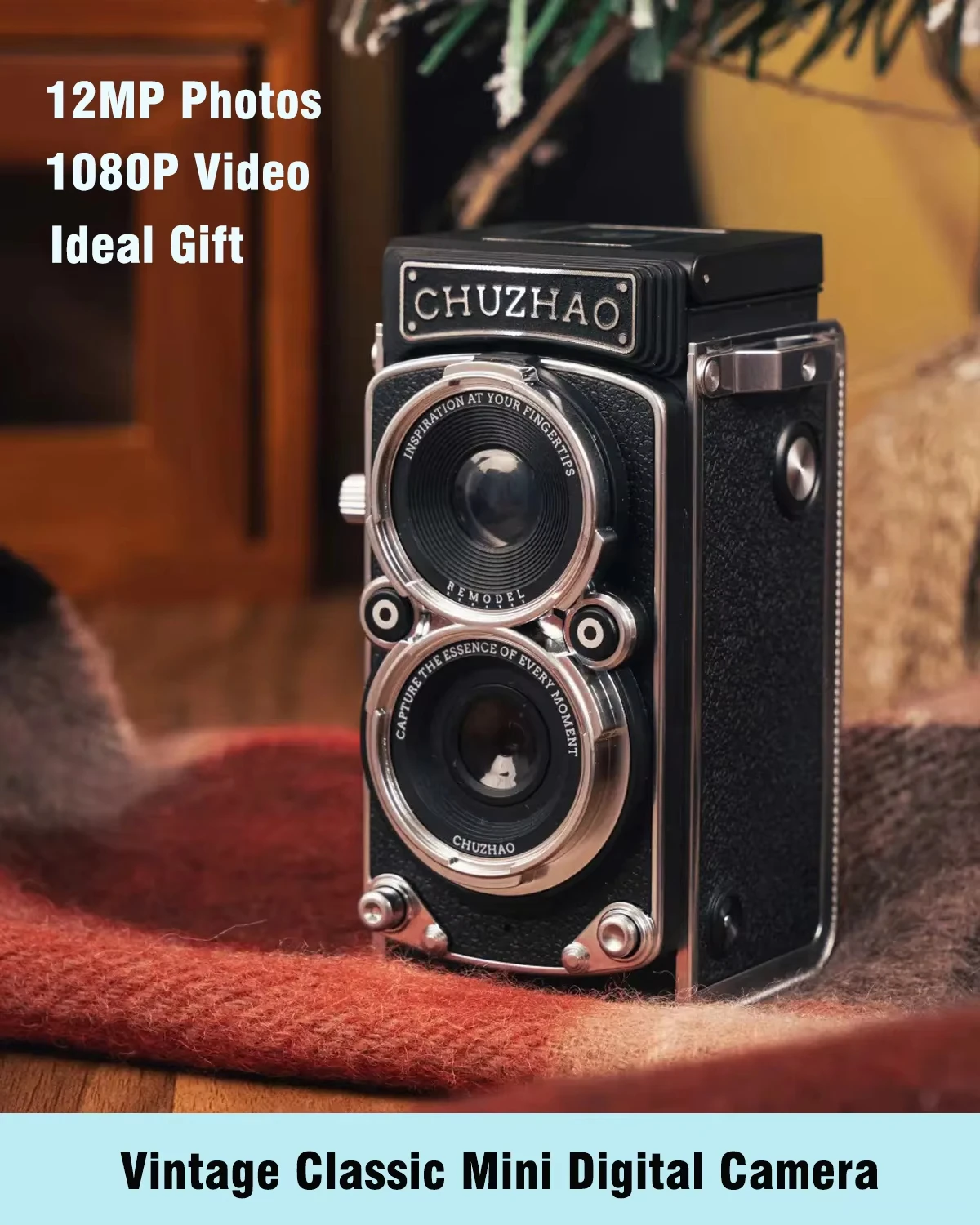 CHUZHAO M1 ヴィンテージミニデジタルカメラ オートフォーカス 12MP