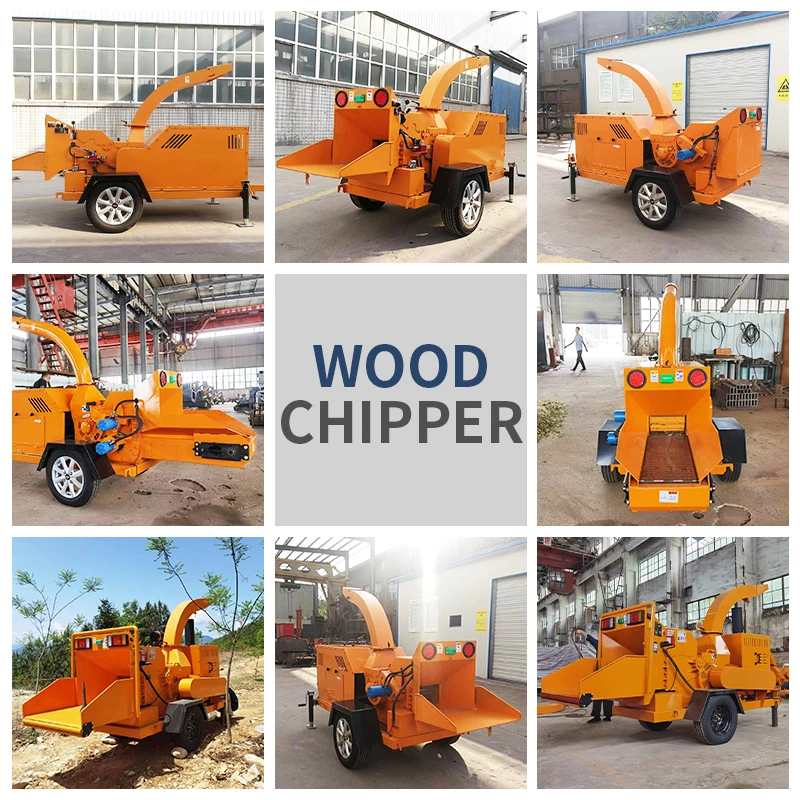 Diesel Engine Wood Chipper 10 Inch Forestry Machinery Wood Chipper ...