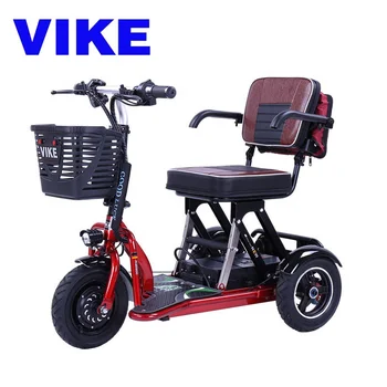 Folding electric tricycle Elderly mobility vehicle Electric wheelchair for disabled vehicles Mini Scooter