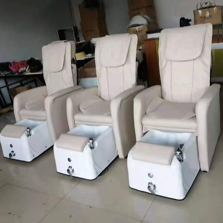 Kisen High Quality pink Red Color Pedicure Spa Chair with Footbath Spa Chair for Spa Equipment and Furniture Beauty Salon