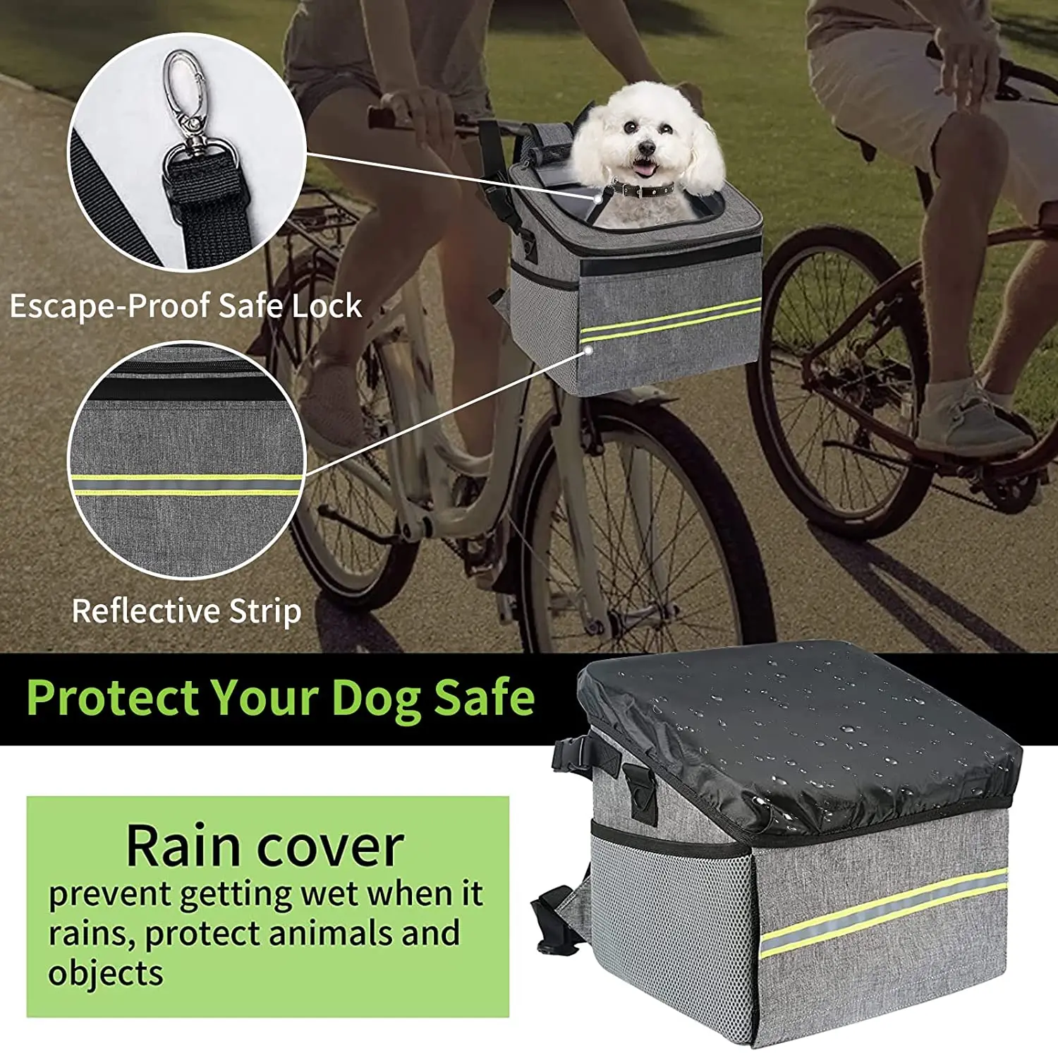 Pet Bicycle Carrier Bag - Safe Travel for Small Animals