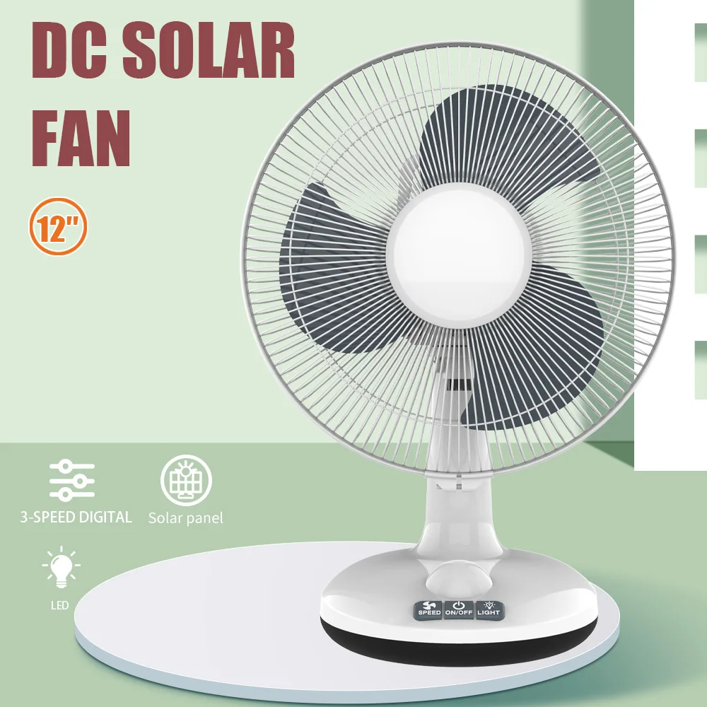 Ac Dc 12 Inch Air Cooler 3 Speeds 6v Electric Desk Fans Cooling ...