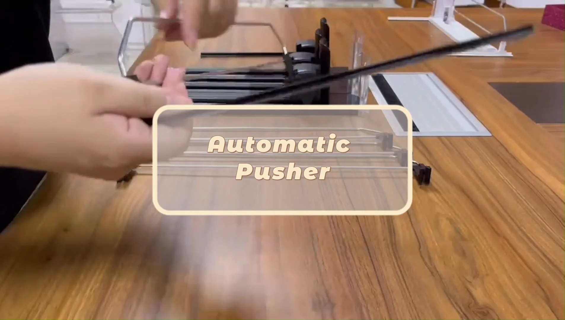 Spring Loaded Product Retail Stock Tension Drop Pushers Autofeed Shelf