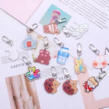 Customized Acrylic Anime Cartoon Keychain and Fridge Magnet Personalized Cute Clear Pin Plastic Crafts Product