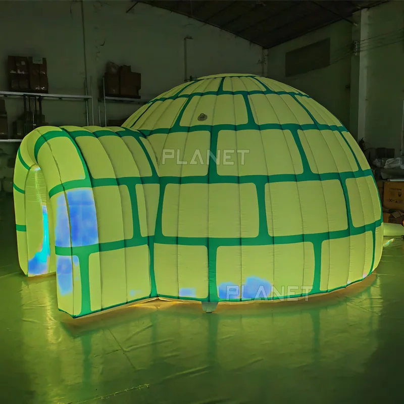 Giant Oxford Cloth Colorful Snow Igloo House Party Tent Inflatable Ice Tent for Event