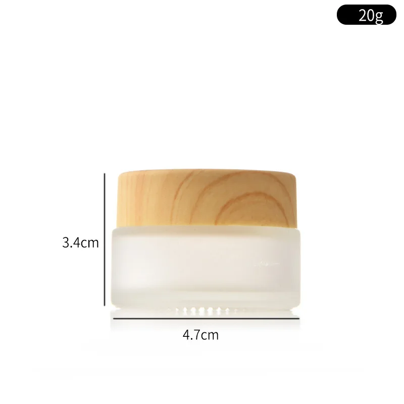 Scrub Cream Bottle Cover Face Cream Bottle Cosmetics Glass Bottle Travel Separate Bottling Set 5g 10g 15g 20g 30g 50g 60g Bamboo