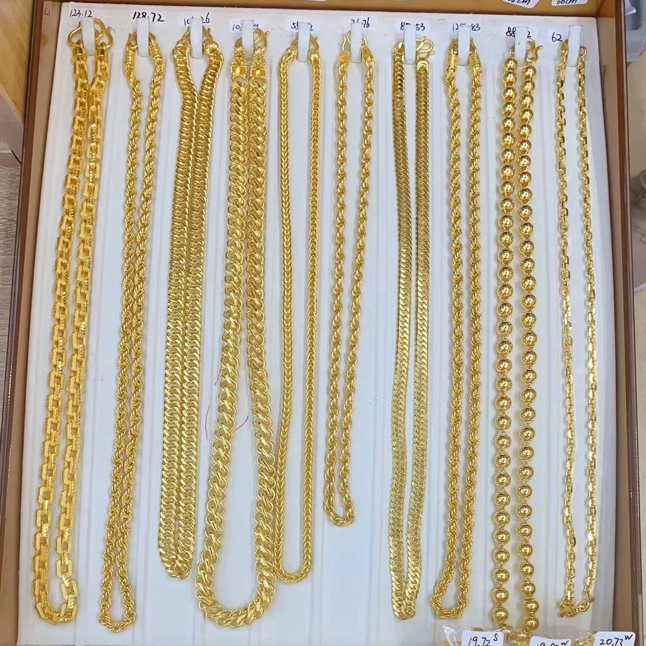Hot Selling Genuine Gold 24k Real Gold Chain Necklace Solid Pure Gold Jewelry Wholesale Necklace 222094