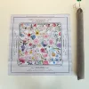 Spring Romance pink&white Mahjong mat 80*80cm --- MJ-M-0028