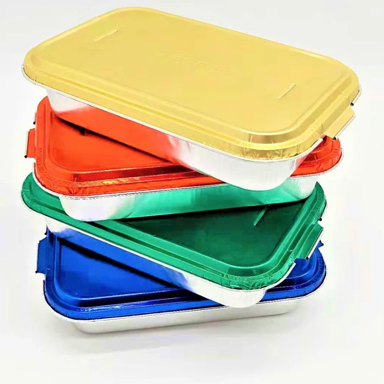product eco friendly durable silver tin take away food service containers 280ml disposable airline aluminum foil food tray with lid-7