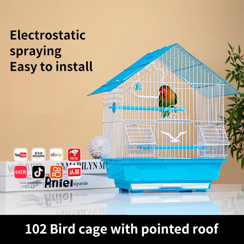 Home Use Small Parrots Cage Budgerigar Bird Cage Parrot Parakeets Jaulas Para Pajaros Metal Iron Wire Pet Cages & Houses Birds