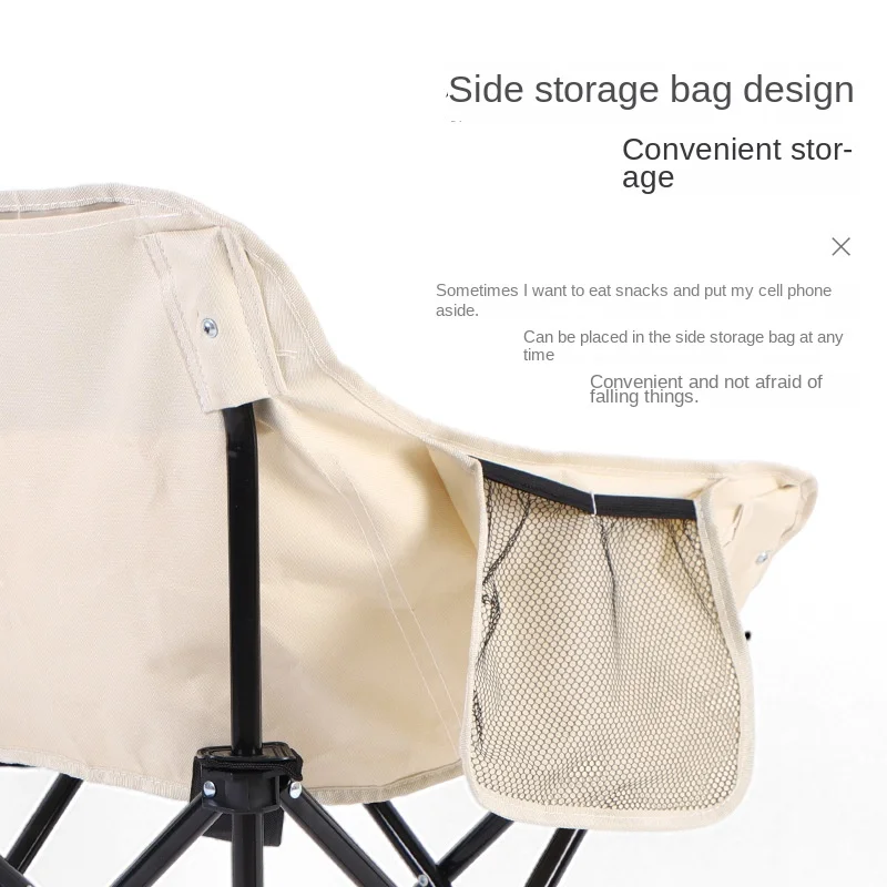 Cross-border Outdoor Moon Chair Folding Portable Camping Fishing Backrest product detail 2