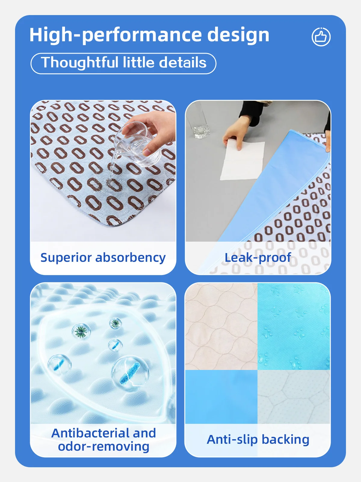 Wholesale Reusable Washable Eco-Friendly Latex-free High Absorbency Pe - product detail 3