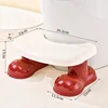 Milky white with red feet