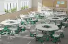 Green Combination Desk and Chair Sets