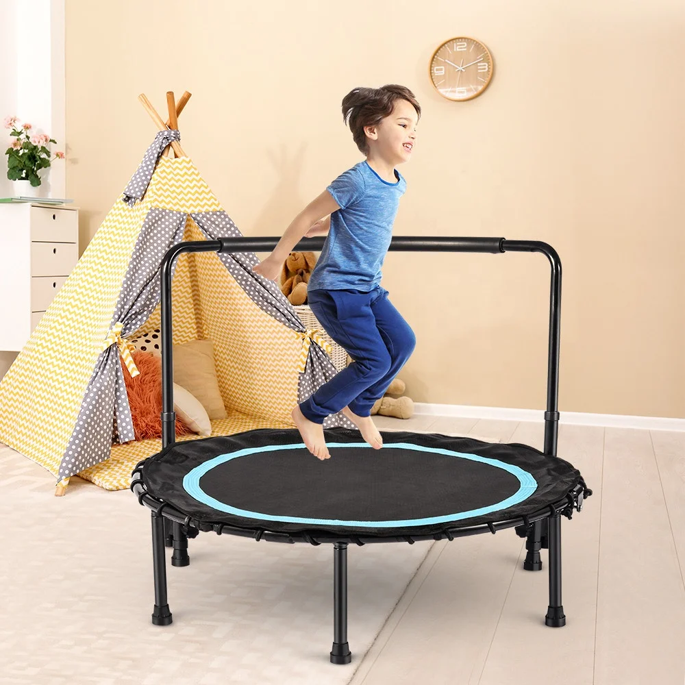 Mini Indoor Trampoline with Handle Fun Fitness for Kids