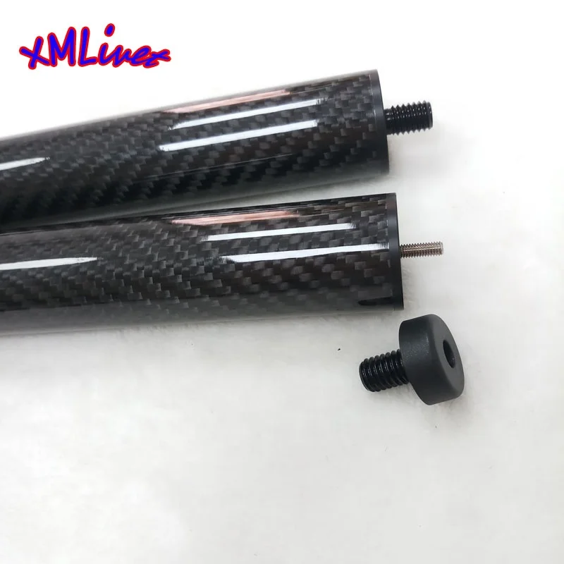 Xmlivet 8inch Black Carbon Pool Cue Extension with Bumper