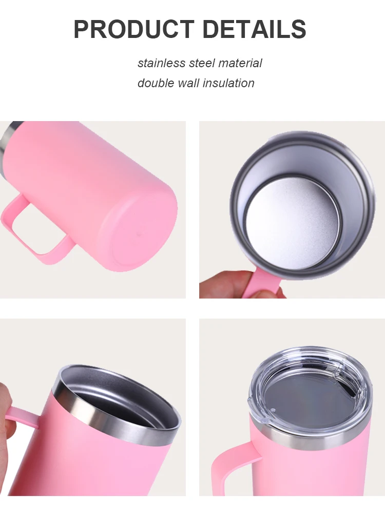 New design long vacuum cup for beer coffee icy cold stainless steel double wall thermal coffee mug with lids metal vacuum mugs