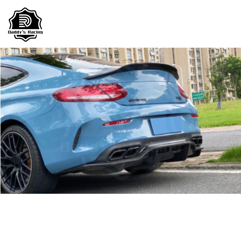 Carbon Fiber Rear Bumper Diffuser Fit For Benz C Class C180 C200 C260
