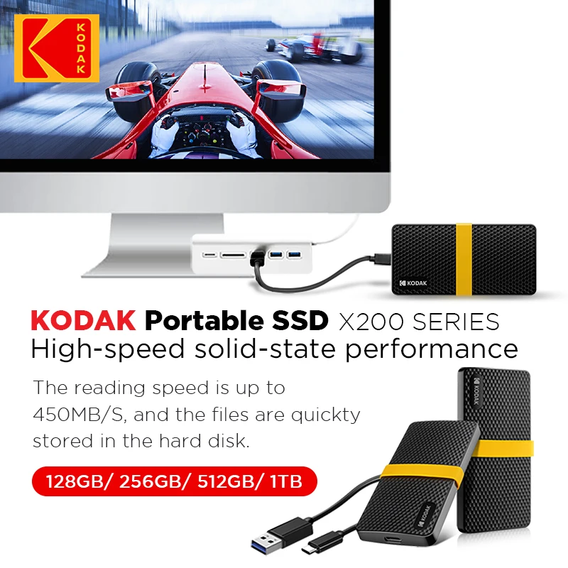 KODAK Portable SSD X200 - High-Speed Storage Solutions