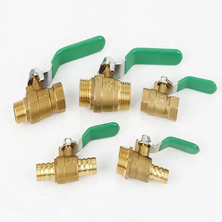 Латунный Мини-шаровой кран, размер 1/4, внутренняя резьба, никелированный латунный кованый шаровой клапан