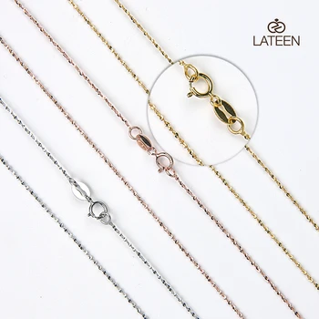 Wholesale Fashion Clavicle Chain Necklace Jewellery Women 16-18-24 Inch Gold Silver Chain 925 Sterling Silver Necklace Chain