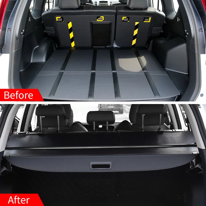 Tablette Arrière Rétractable Pour Coffre Nissan X-Trail Rogue SV 2008-2013 - Toile Et Alliage Aluminium - Sécurité Et Rangement Optimisé