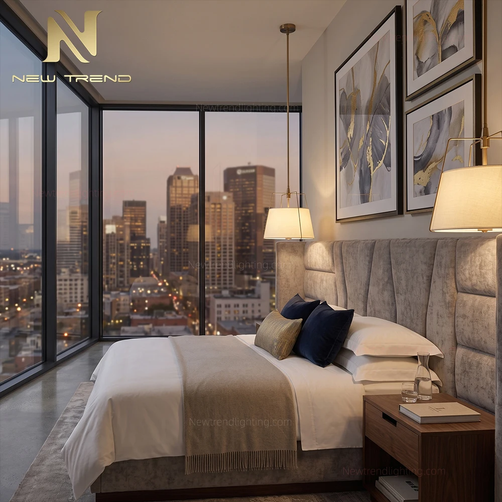 CPL-508 Bespoke Hotel Lighting Solution – Custom LED Bedside Pendant Light for Luxury Guest Room