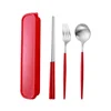 1Ensemble 3 pièces rouge argent