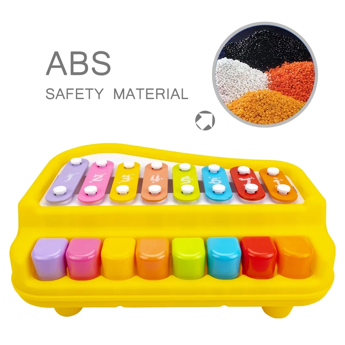 Baby Piano Xylophone Musical Toys for Year Old Boys Girls Musical Toys  for Toddlers 1-3(Eight Buttons)