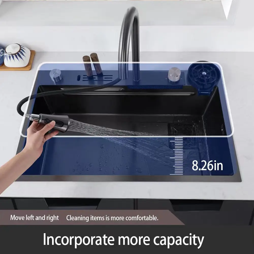 Nano Top 304 Stainless Steel Kitchen Sink Dark Gray Kitchen Sink Black ...