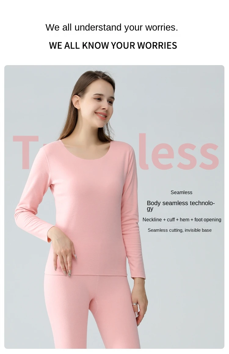 Wholesale Winter Lady Adult Sexy Warm Inner Wear Seamless Thermal Suits