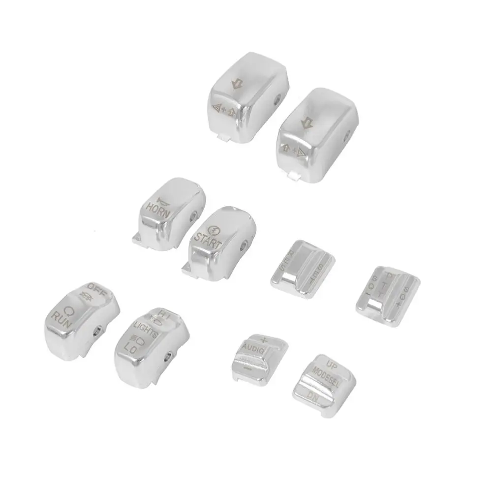 Мотоциклетные переключатели управления на руль 10 шт. комплект кнопок черный хром для moto Touring FLHX FLTRX 96-13