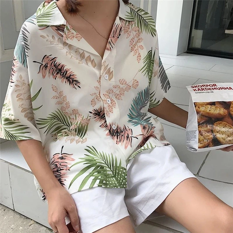 Source Print Shirt Summer New Female Hawaiian Fashion Floral Short Sleeve Shirts  Ladies Loose Casual Tops Chiffon Blouses on m.