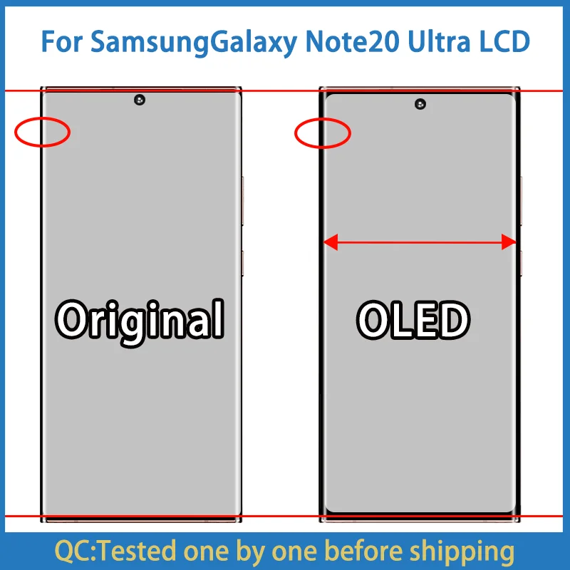 Direct Order Mobile Phone Lcds for samsung galaxy Note 20 ultra Lcd  Original for Note 20 ultra Screen Replacement Display - Main Image