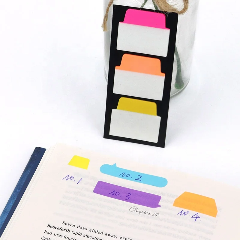 Neon Page Markers Sticky Note Tabs Colored Index Tabs Flags Fluorescent Pet Sticky Notes