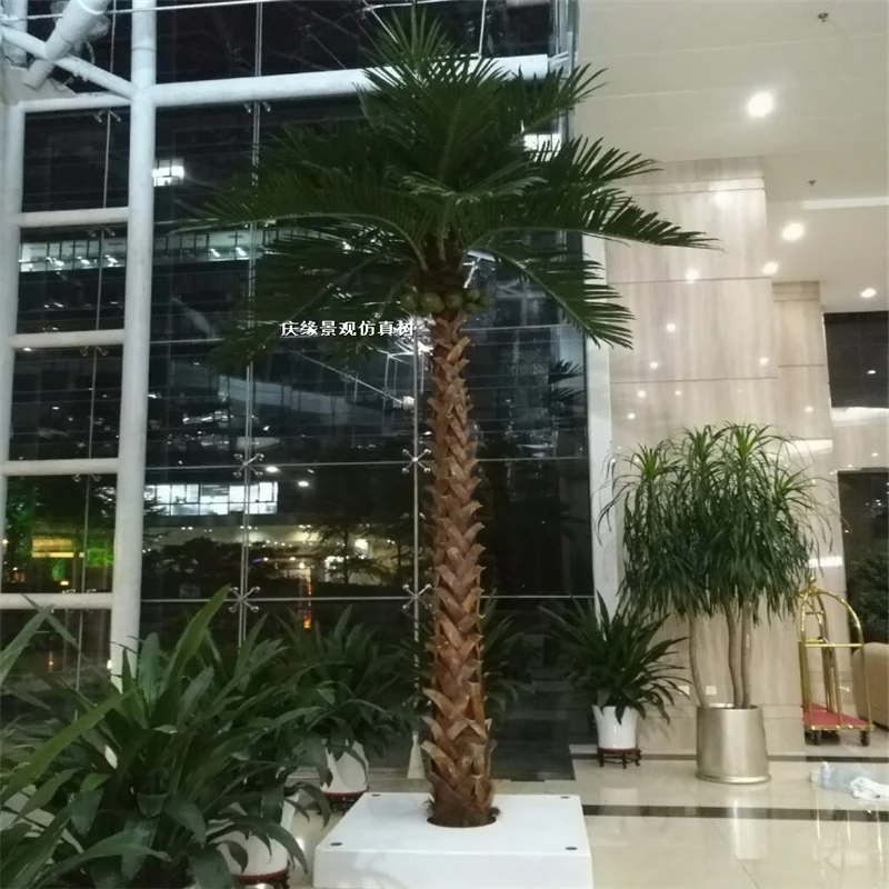 お手頃価格の人工屋外ヤシの木 3m ココヤシの木 卸売 屋外用グラス